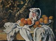 Still life with curtain Paul Cezanne